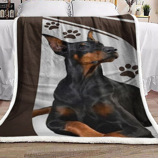 Doberman CL19100177MDF Sherpa Fleece Blanket
