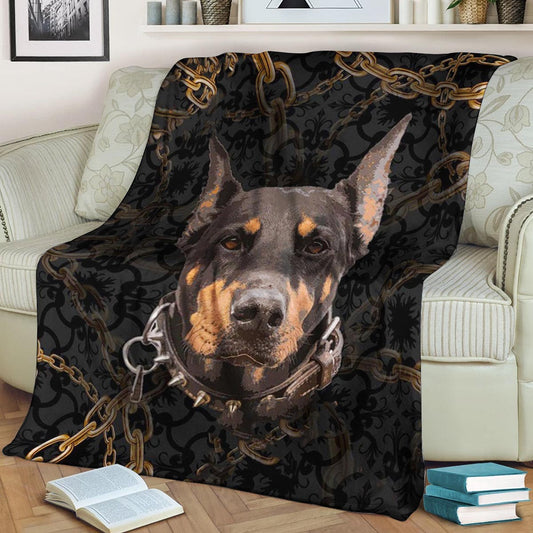 Doberman CLA21100512F Sherpa Fleece Blanket