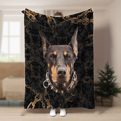 Doberman CLA21100512F Sherpa Fleece Blanket