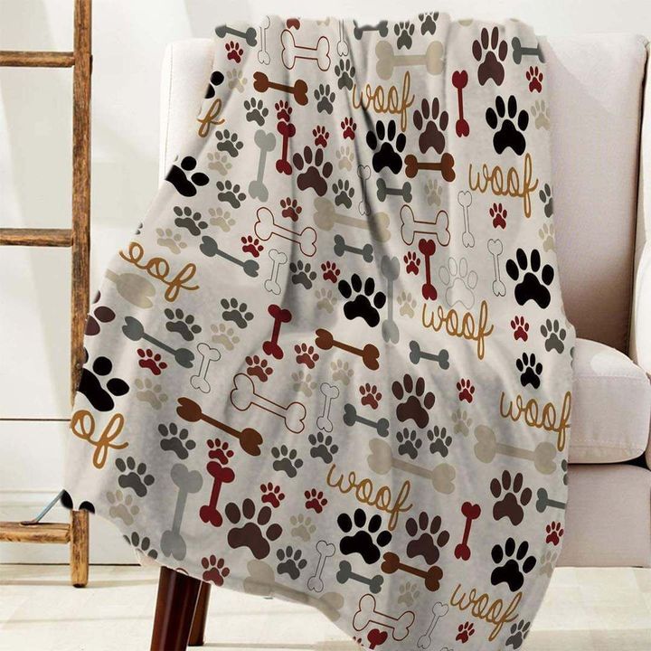 Dog CL1208121MD Sherpa Fleece Blanket