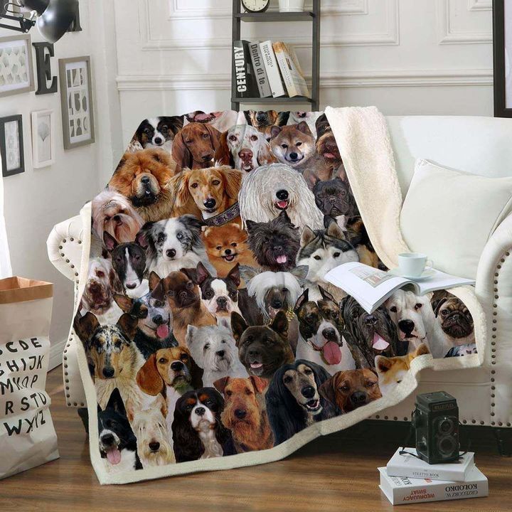 Dog CL1208122MD Sherpa Fleece Blanket