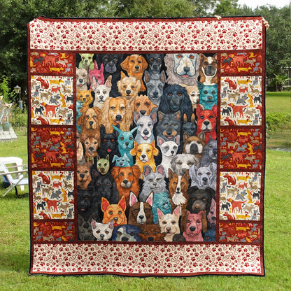 Dog CL14100177MDQ Art Quilt