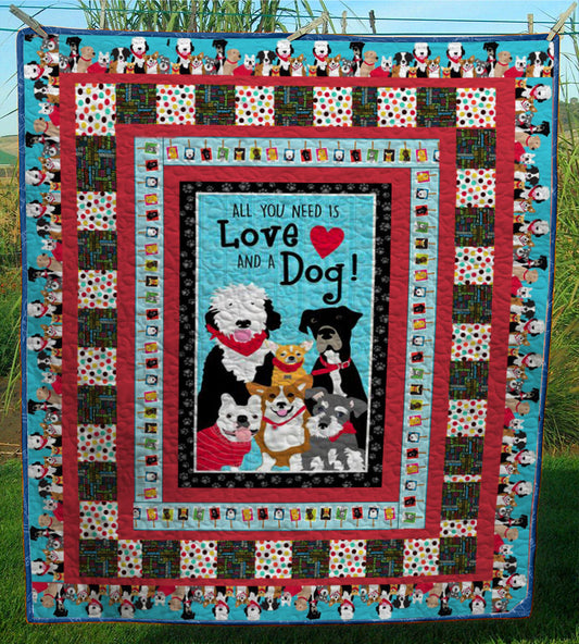 Dog CL28100564MDQ Quilt Blanket