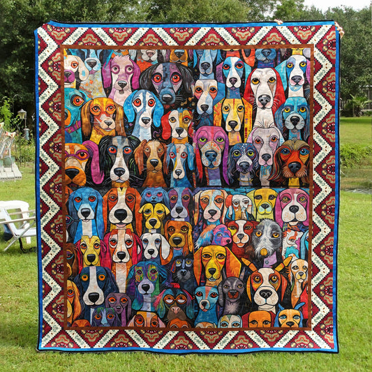 Dog CL28100566MDQ Art Quilt