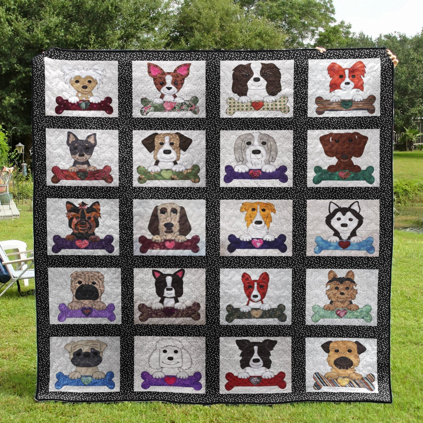 Dog CLP0611132Q Quilt Blanket