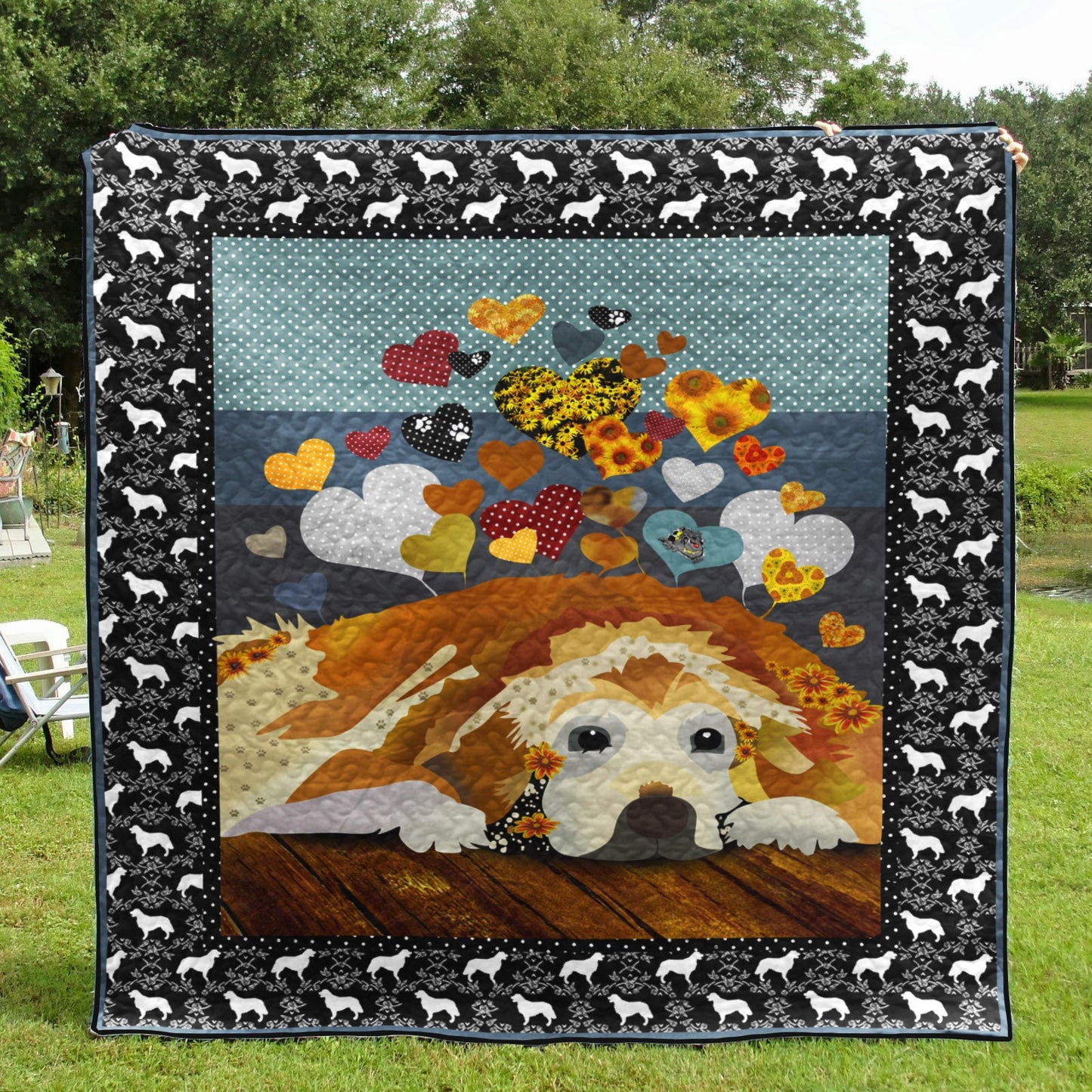 Dog Golden Retriever TD2709345 Quilt Blanket