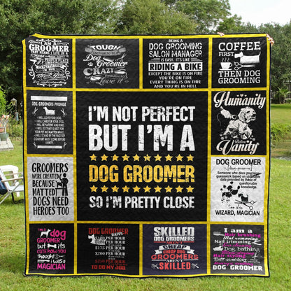 Dog Groomer CL14100178MDQ Quilt Blanket