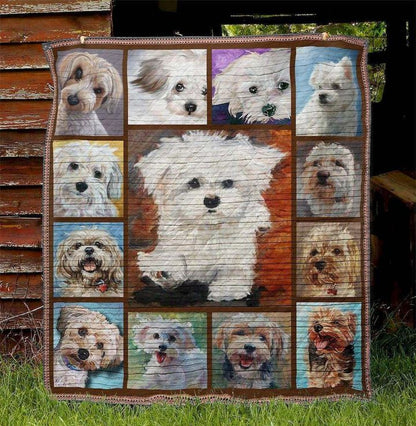 Dog Maltese LA110515 Quilt Blanket