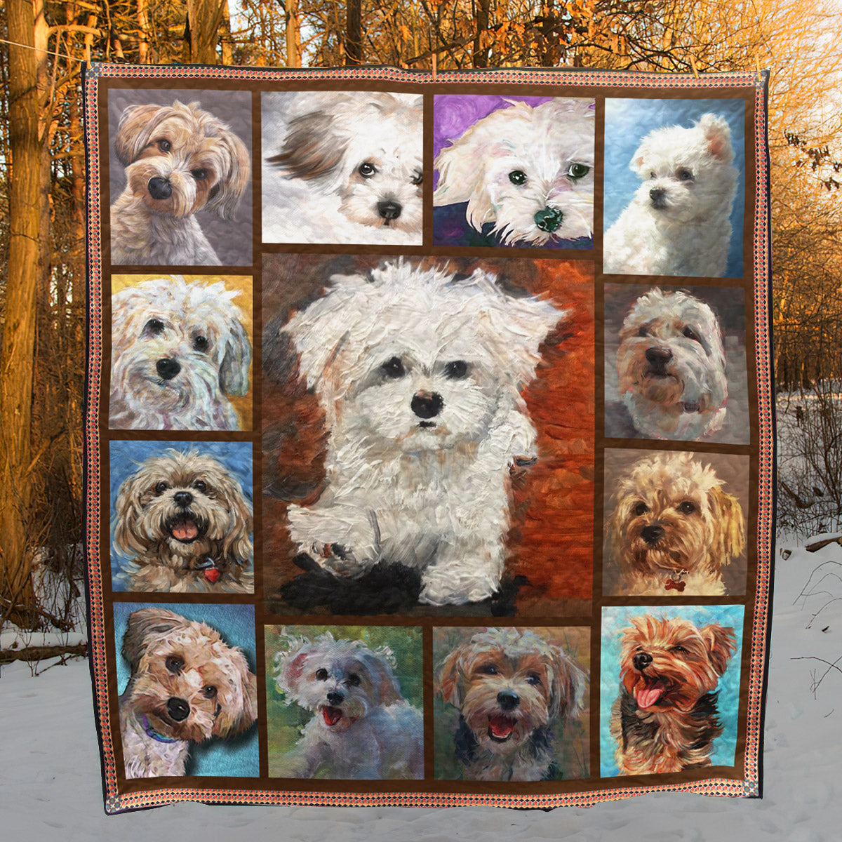 Dog Maltese LA110515 Quilt Blanket