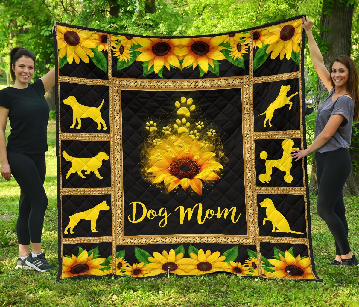 Dog Mom Sunflower CLA2910212Q Quilt Blanket