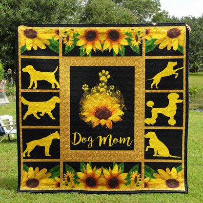 Dog Mom Sunflower CLA2910212Q Quilt Blanket