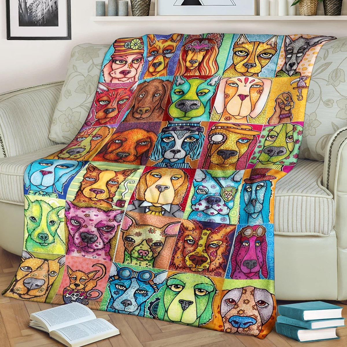 Dog BT190823F Sherpa Fleece Blanket