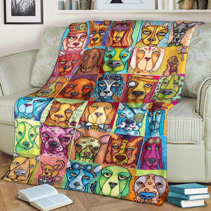 Dog BT190823F Sherpa Fleece Blanket
