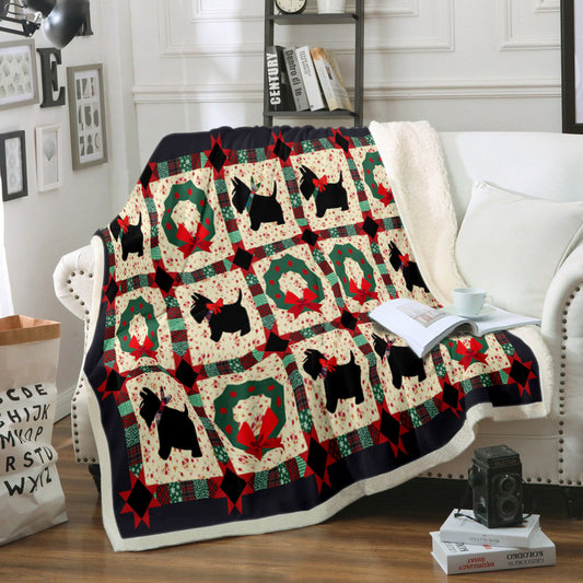Dog Christmas HM200809TT Sherpa Fleece Blanket