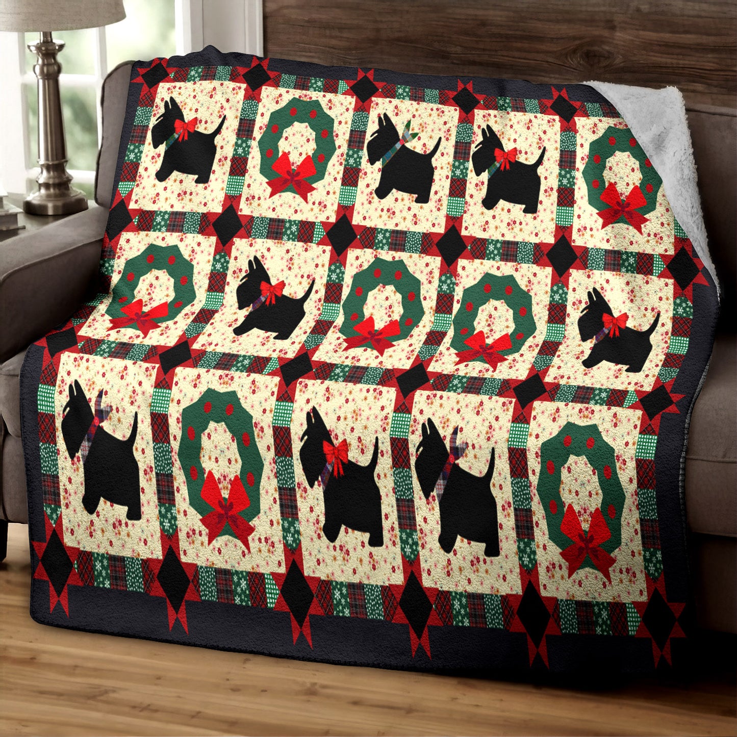 Dog Christmas HM200809TT Sherpa Fleece Blanket