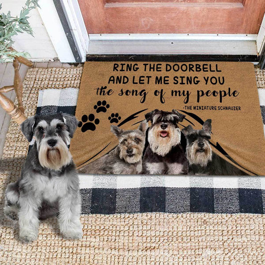 Dog Miniature Schnauzer Ring The Doorbelll CL18110220MDD Non-slip Door mats