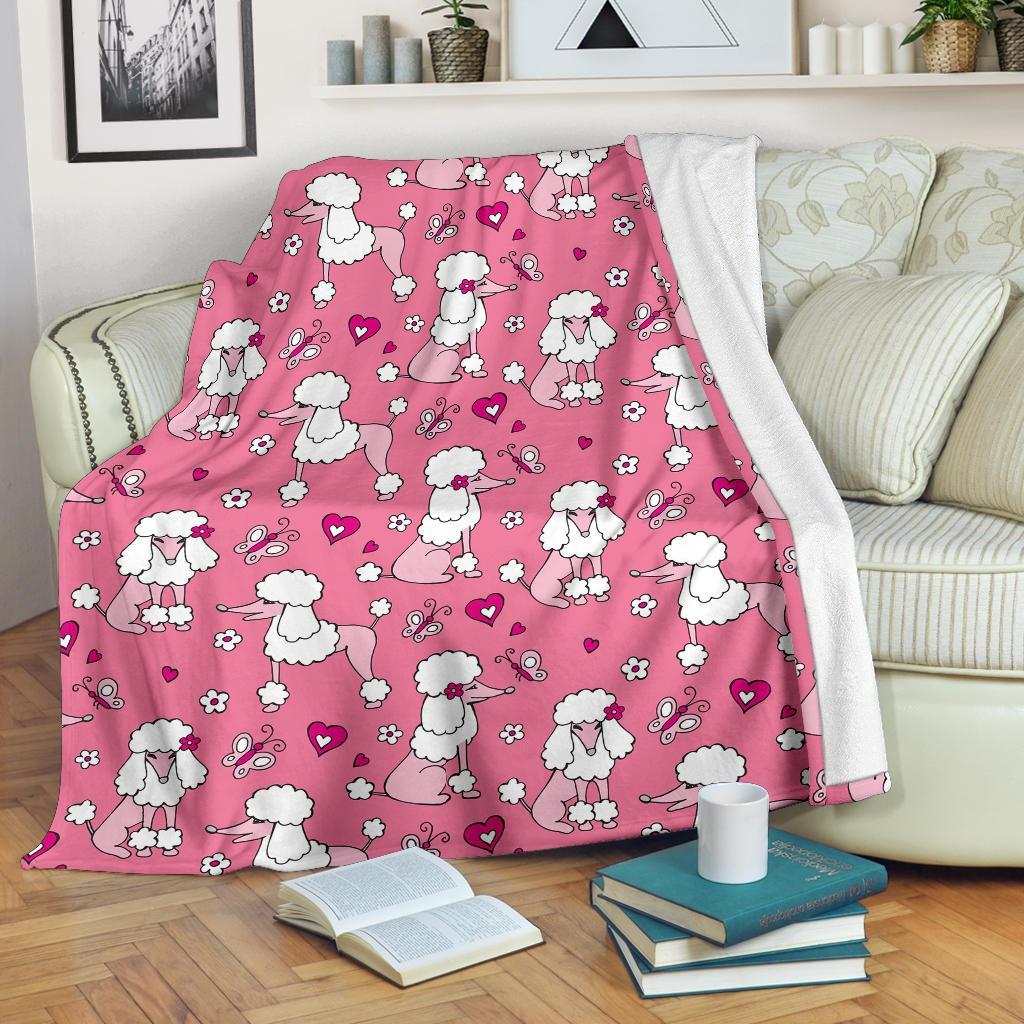 Dog Poodle CL12100388MDF Sherpa Fleece Blanket