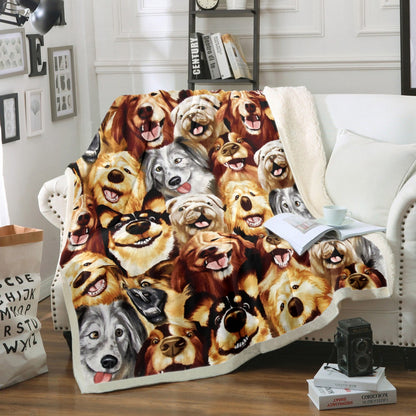 Dog TT290825TT Sherpa Fleece Blanket
