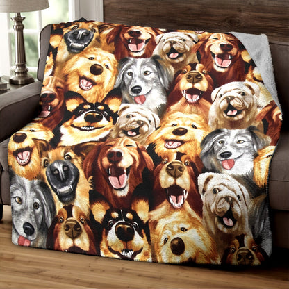 Dog TT290825TT Sherpa Fleece Blanket