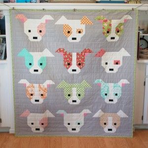 Dogs CLA1410174Q Quilt Blanket