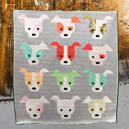 Dogs CLA1410174Q Quilt Blanket