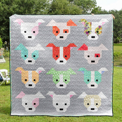 Dogs CLA1410174Q Quilt Blanket