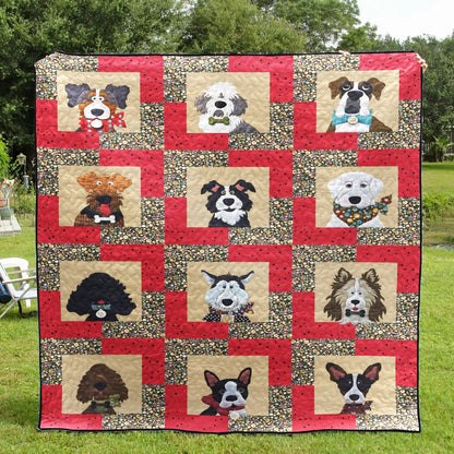 Dogs CLA2810204Q Quilt Blanket