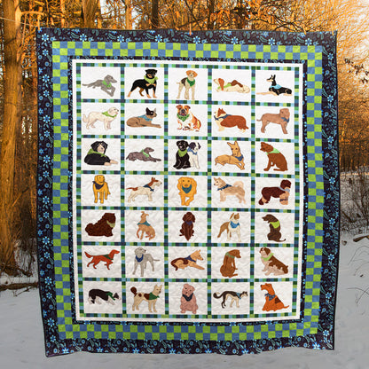 Dogs CLA290668 Quilt Blanket