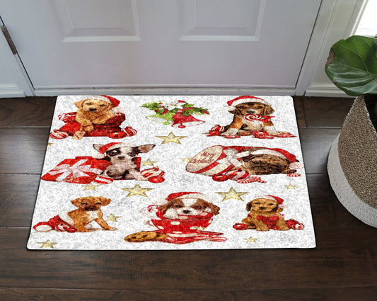 Dogs Christmas HN160922D Non-slip Door mats