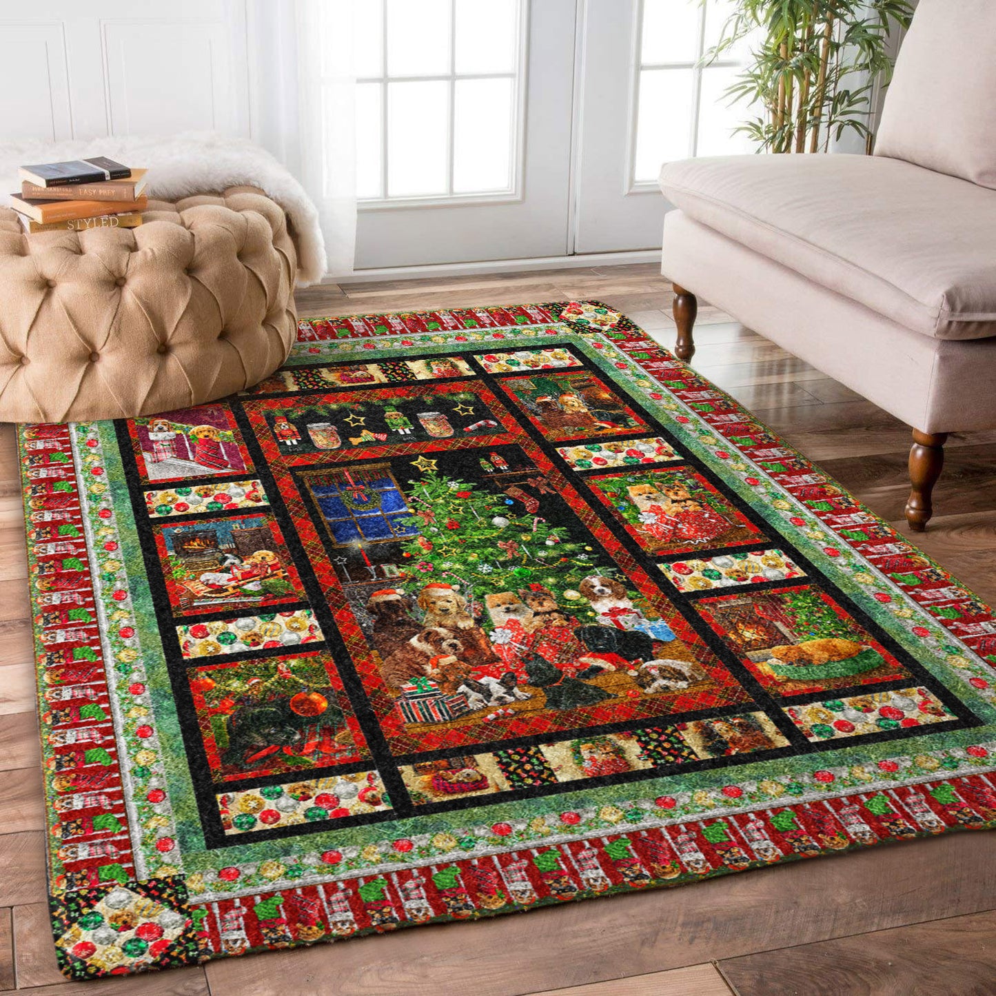 Dogs Christmas HN1610122R Rug