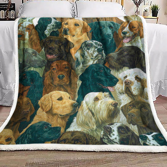 Dogs ML1810077F Sherpa Fleece Blanket