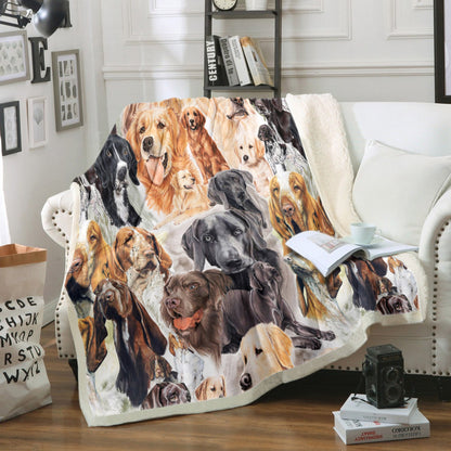Dogs TN220811TT Sherpa Fleece Blanket