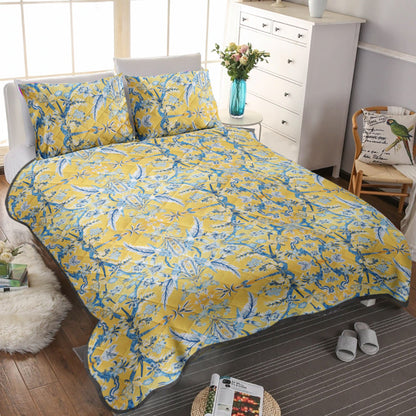 Dolores Yellow Blue CLA0611117B Quilt Bedding Set