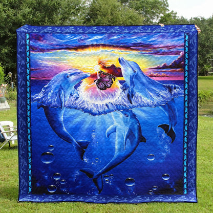 Dolphin CL17121287MDQ Quilt Blanket