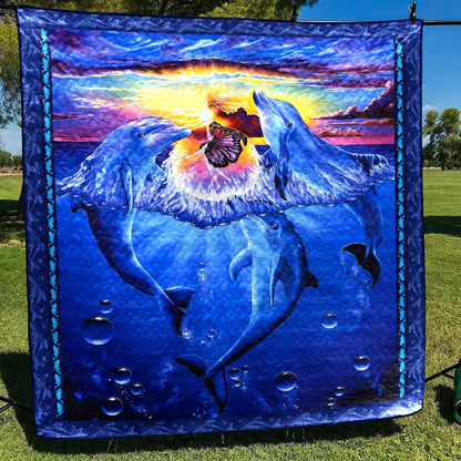 Dolphin CL17121287MDQ Quilt Blanket