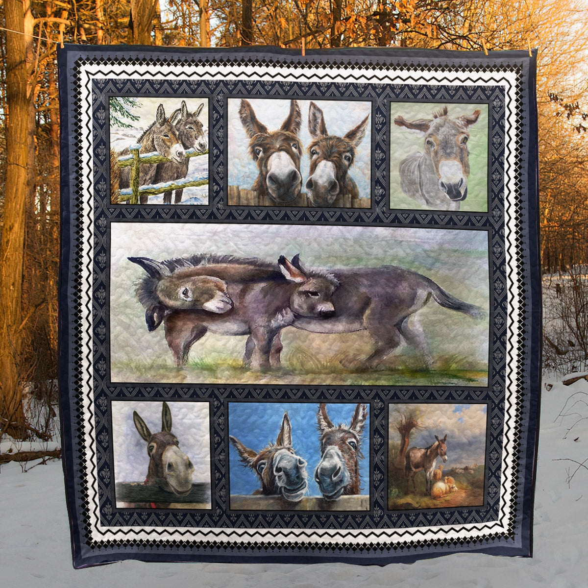 Donkey CL11110143MDQ Quilt Blanket