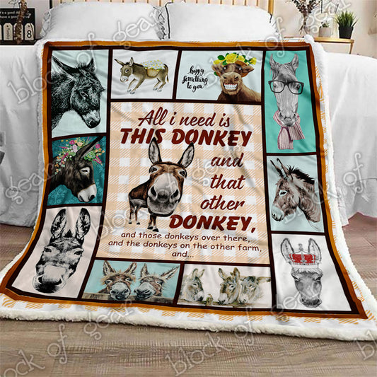 Donkey CL280950MDF Sherpa Fleece Blanket
