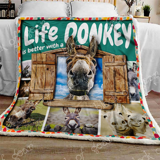 Donkey CL301023MDF Sherpa Fleece Blanket