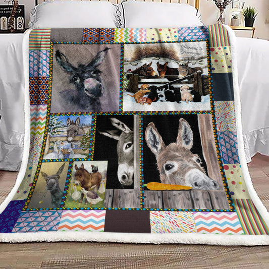 Donkey DD210988F Sherpa Fleece Blanket