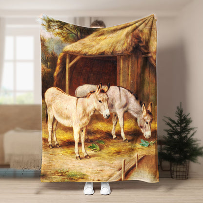 Donkey ML040936F Sherpa Fleece Blanket