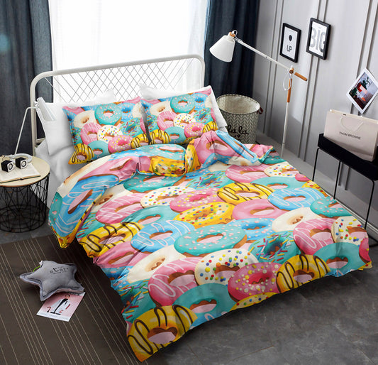 Donut Pattern Print Design CLA19101047B Bedding Sets