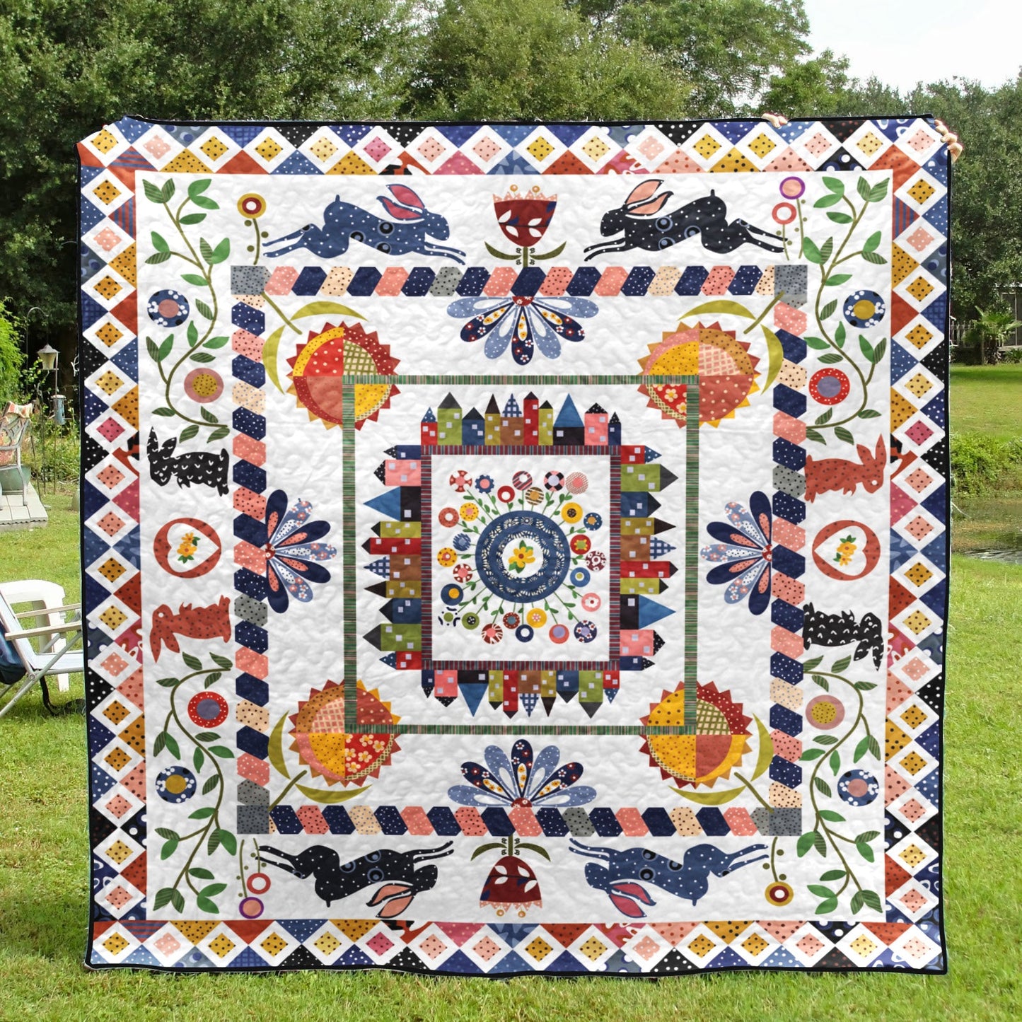 Down The Rabbit Hole CLM020712 Quilt Blanket