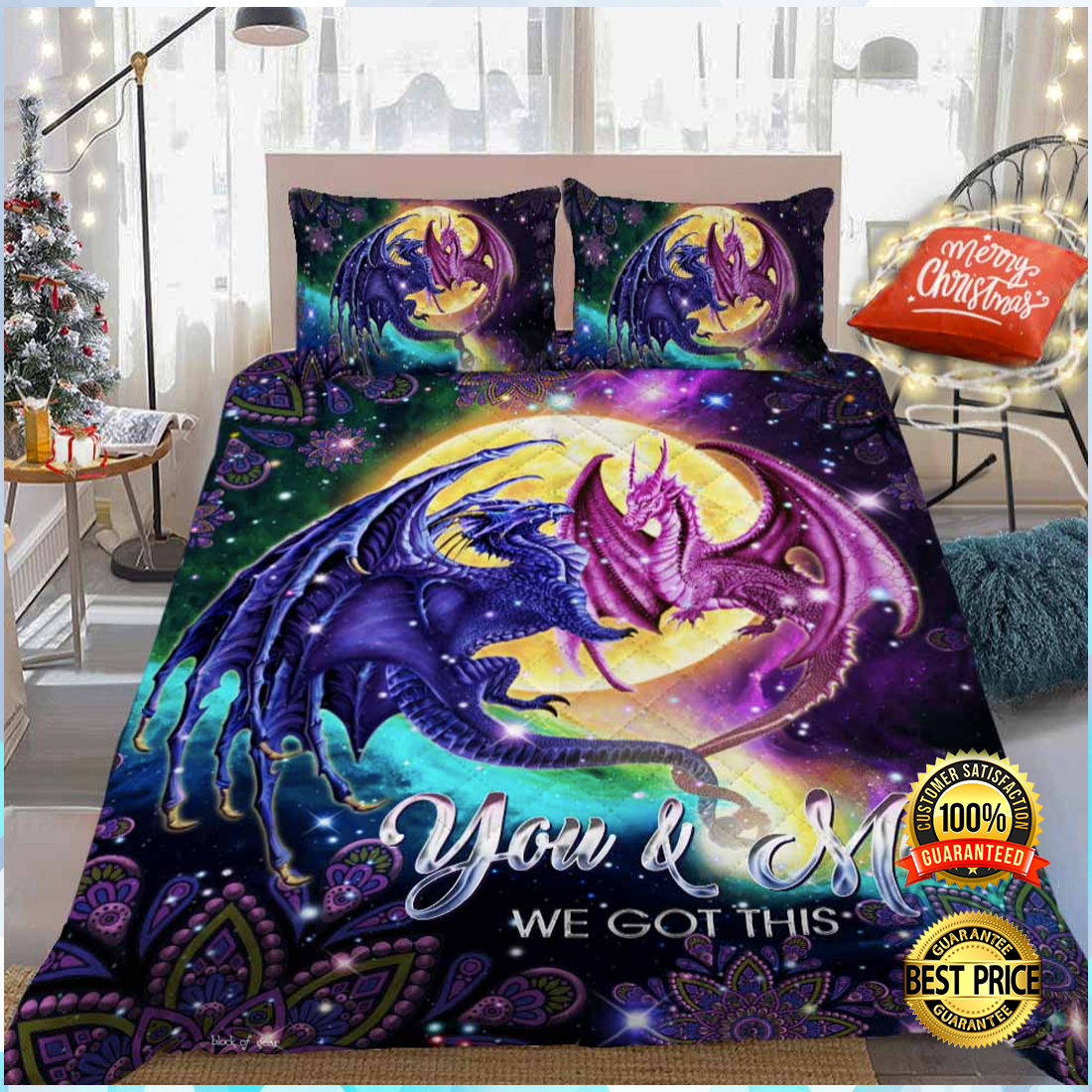 Dragon Couple Quilt Bedding Set TM210901