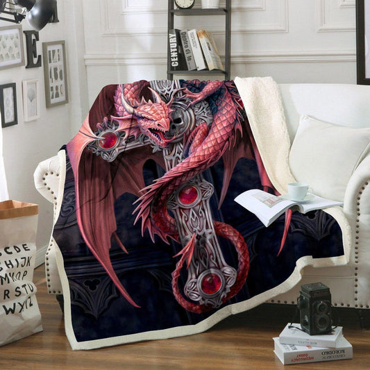 Dragon DD220820F Sherpa Fleece Blanket