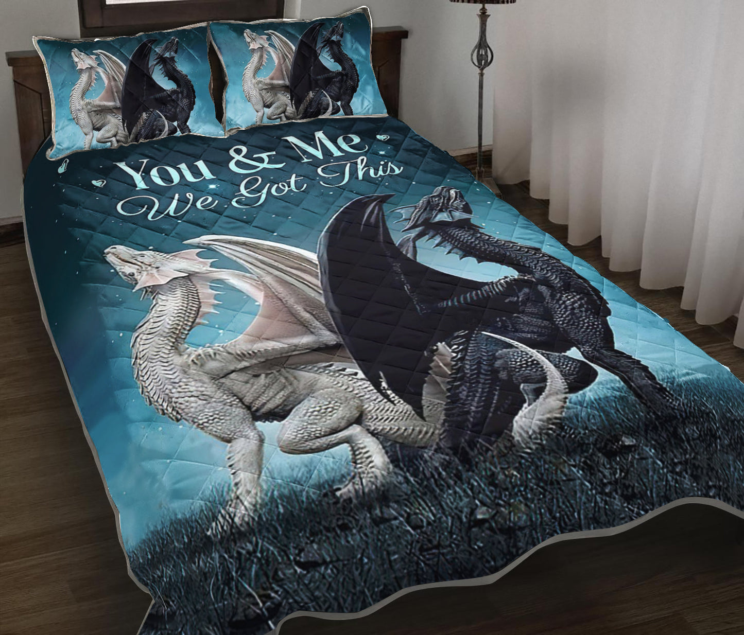 Dragon Husband And Wife Quilt Bed Sheet TL210905