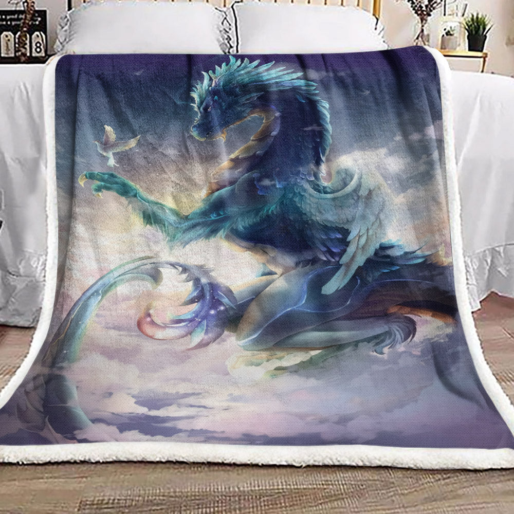 Dragon And Bird DD121056F Sherpa Fleece Blanket