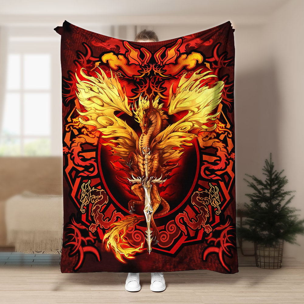 Dragon DD240823F Sherpa Fleece Blanket
