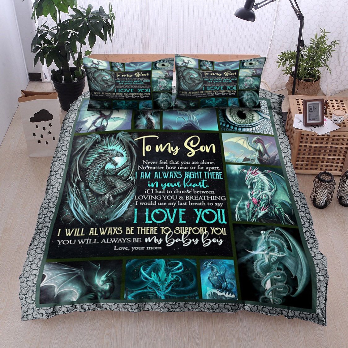 Dragon Mom To Son CL11120028MDB Bedding Sets