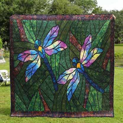 Dragonflies CLA0211376Q Quilt Blanket