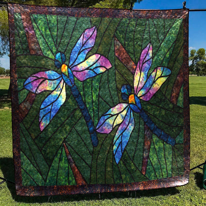 Dragonflies CLA0211376Q Quilt Blanket